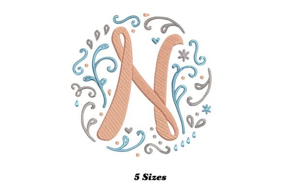 Alphabet Letter N: Whimsical Holiday Charm for Seasonal Stitching