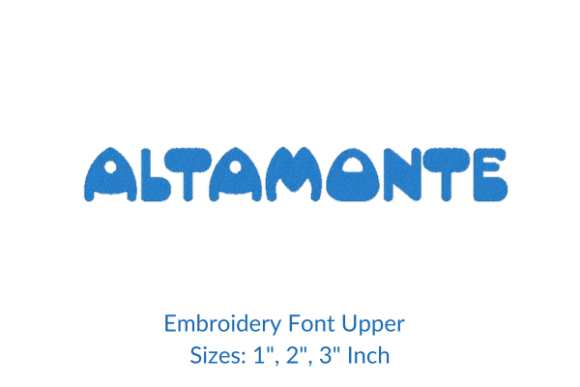 Alta Monte Font Embroidery Design