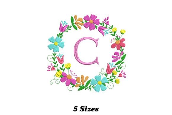 Flower Alphabet Letter C: A Seasonal Embroidery Staple