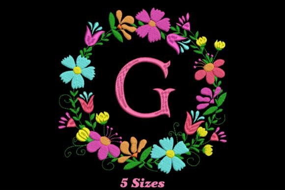 Flower Alphabet Letter G