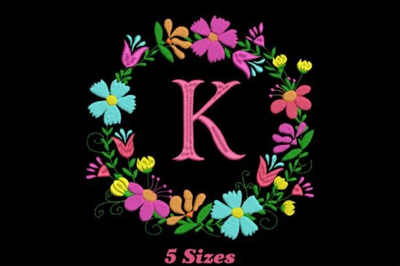 Flower Alphabet Letter K