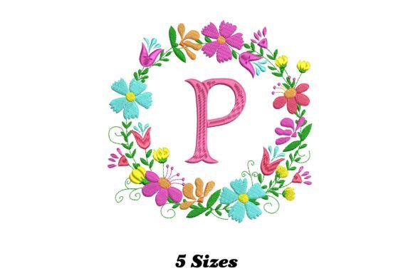 Flower Alphabet Letter P