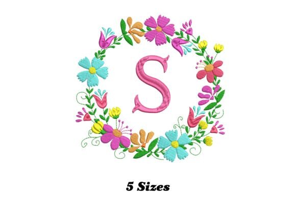 Flower Alphabet Letter S