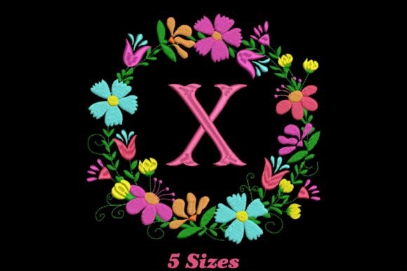 Flower Alphabet Letter X