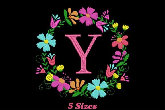 Flower Alphabet Letter Y