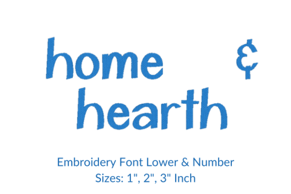 Home and Hearth Font Embroidery Design