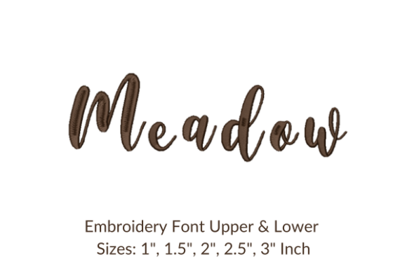Meadow Font Embroidery Design