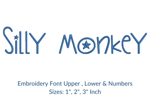 Silly Monkey Font Embroidery Design