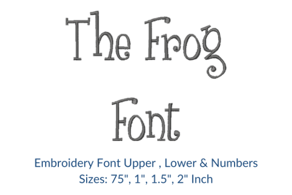 The Frog Font Embroidery Design