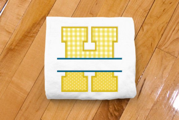 Varsity Letter H Split Applique