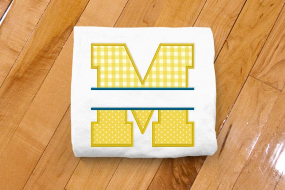 Varsity Letter M Split Applique
