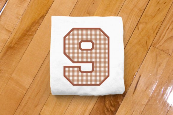 Varsity Number 9 Applique Embroidery